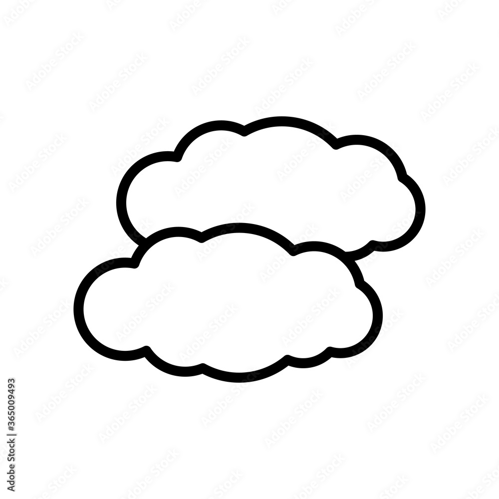 Poster weather, cloud icon. simple line, outline vector elements of forecast icons for ui and ux, website o