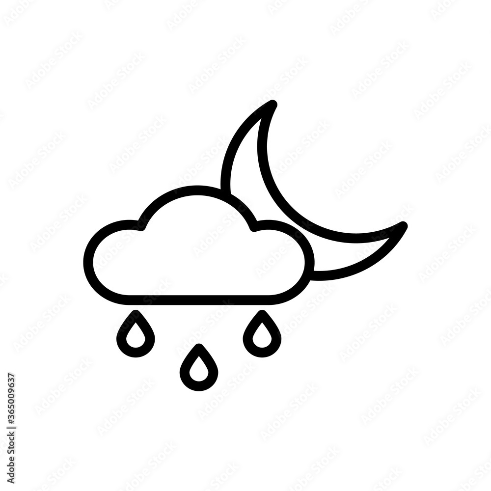 Poster cloud, rain, cloud icon. simple line, outline vector elements of forecast icons for ui and ux, websi