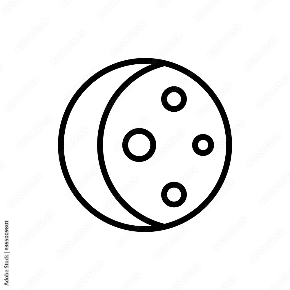 Poster weather, moon icon. simple line, outline vector elements of forecast icons for ui and ux, website or