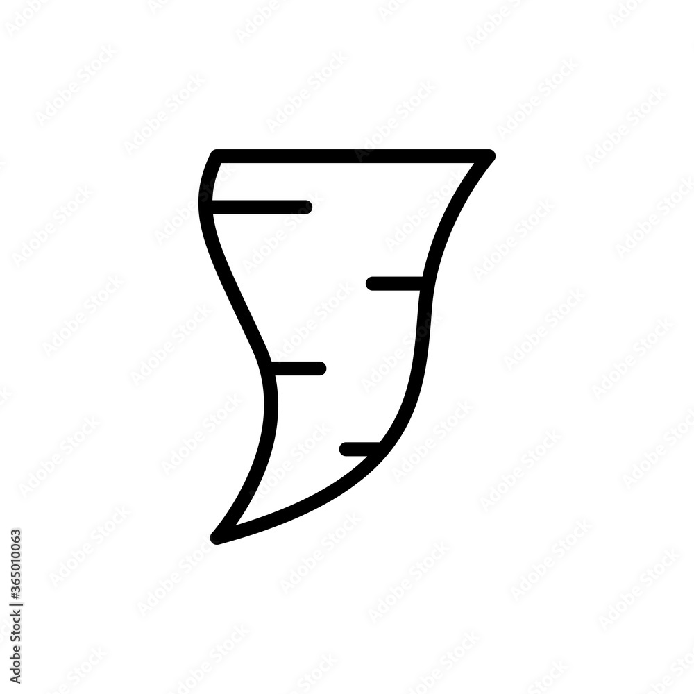 Poster tornado, wind icon. simple line, outline vector elements of forecast icons for ui and ux, website or