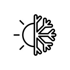 Cloud, sun, snowflake icon. Simple line, outline vector elements of forecast icons for ui and ux, website or mobile application