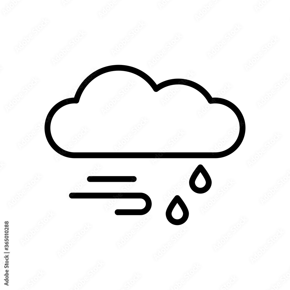 Aufkleber cloud, rain, wind icon. simple line, outline vector elements of forecast icons for ui and ux, websit