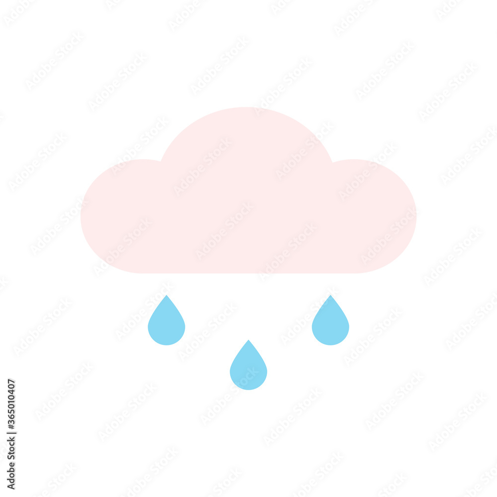 Poster cloud, rain icon. simple color vector elements of forecast icons for ui and ux, website or mobile ap