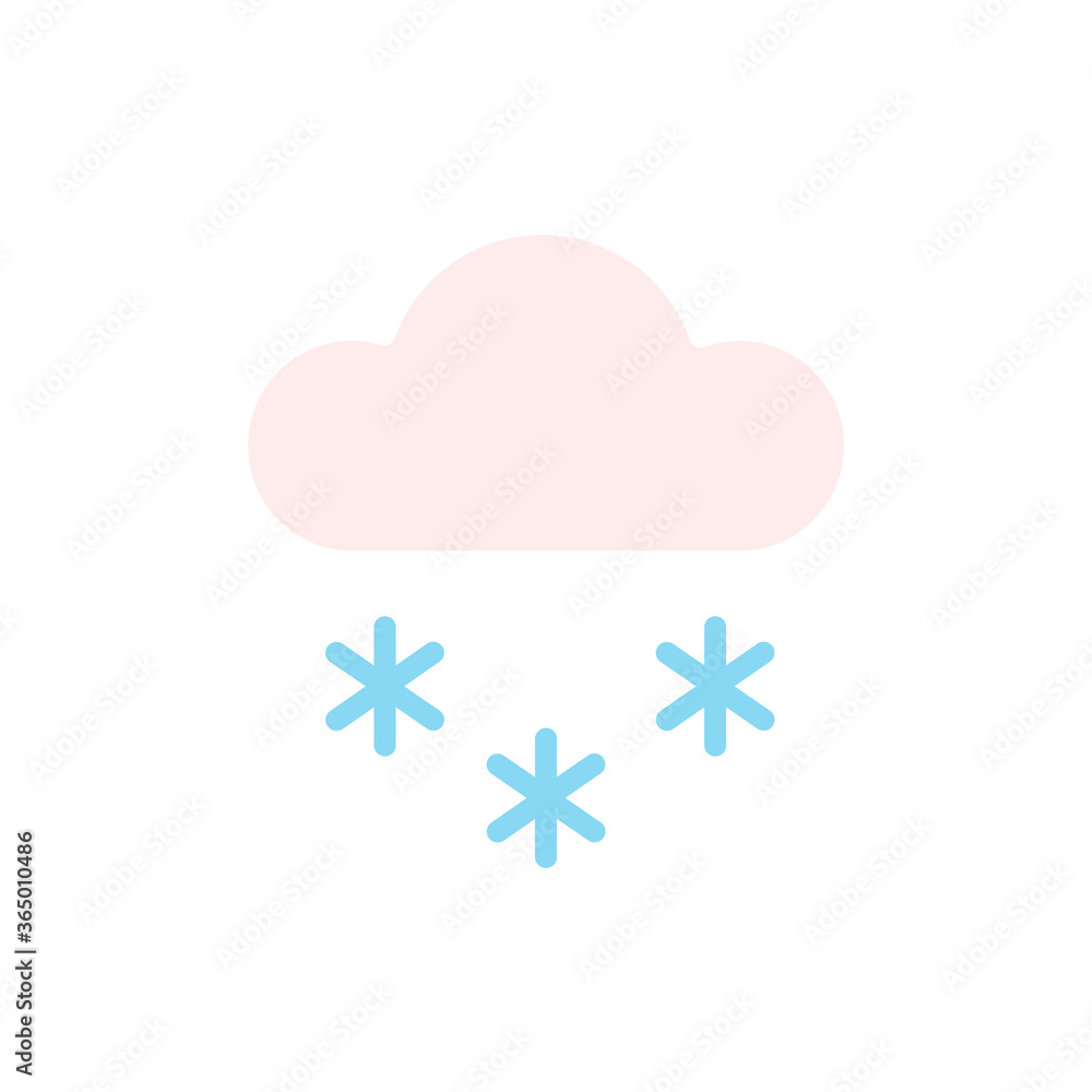 Poster cloud, snow icon. simple color vector elements of forecast icons for ui and ux, website or mobile ap