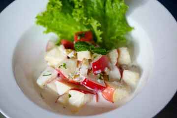 salad with vegetables and cheese