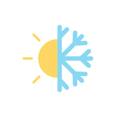 Obraz premium Cloud, sun, snowflake icon. Simple color vector elements of forecast icons for ui and ux, website or mobile application