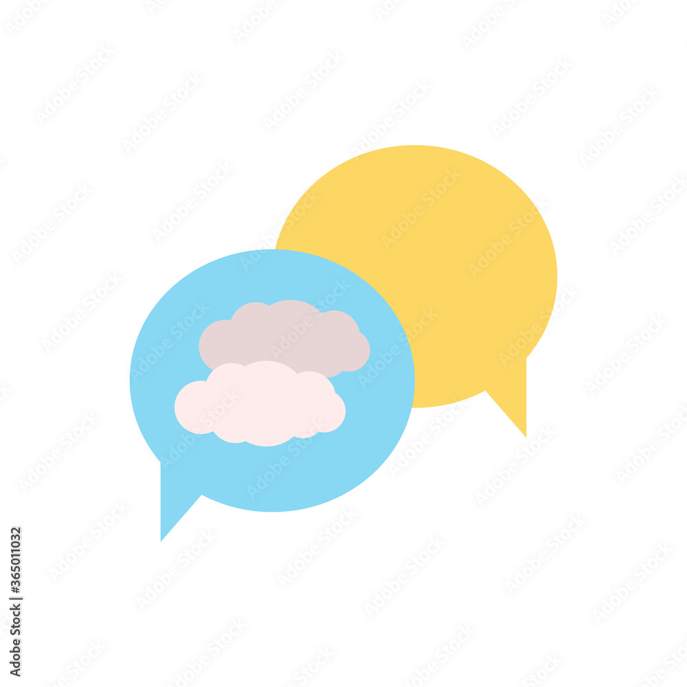 Poster cloud, chat icon. simple color vector elements of forecast icons for ui and ux, website or mobile ap