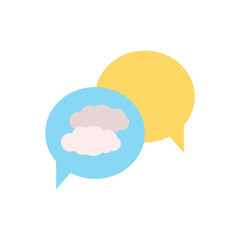 Cloud, chat icon. Simple color vector elements of forecast icons for ui and ux, website or mobile application