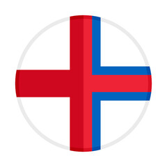 Obraz premium round icon with england and faroe islands flags 