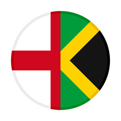 round icon with england and jamaica flags
