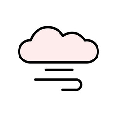 Cloud, wind icon. Simple color with outline vector elements of forecast icons for ui and ux, website or mobile application