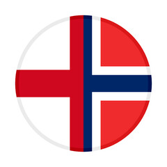 Obraz premium round icon with england and norway flags 
