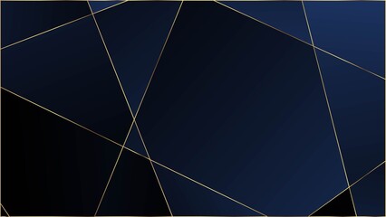 Blue Luxury Polygon Texture. Elegant Dark Platinum Chic Shapes Frame 