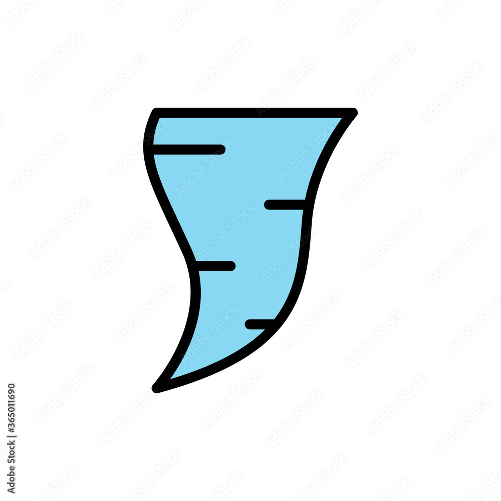Poster tornado, wind icon. simple color with outline vector elements of forecast icons for ui and ux, websi