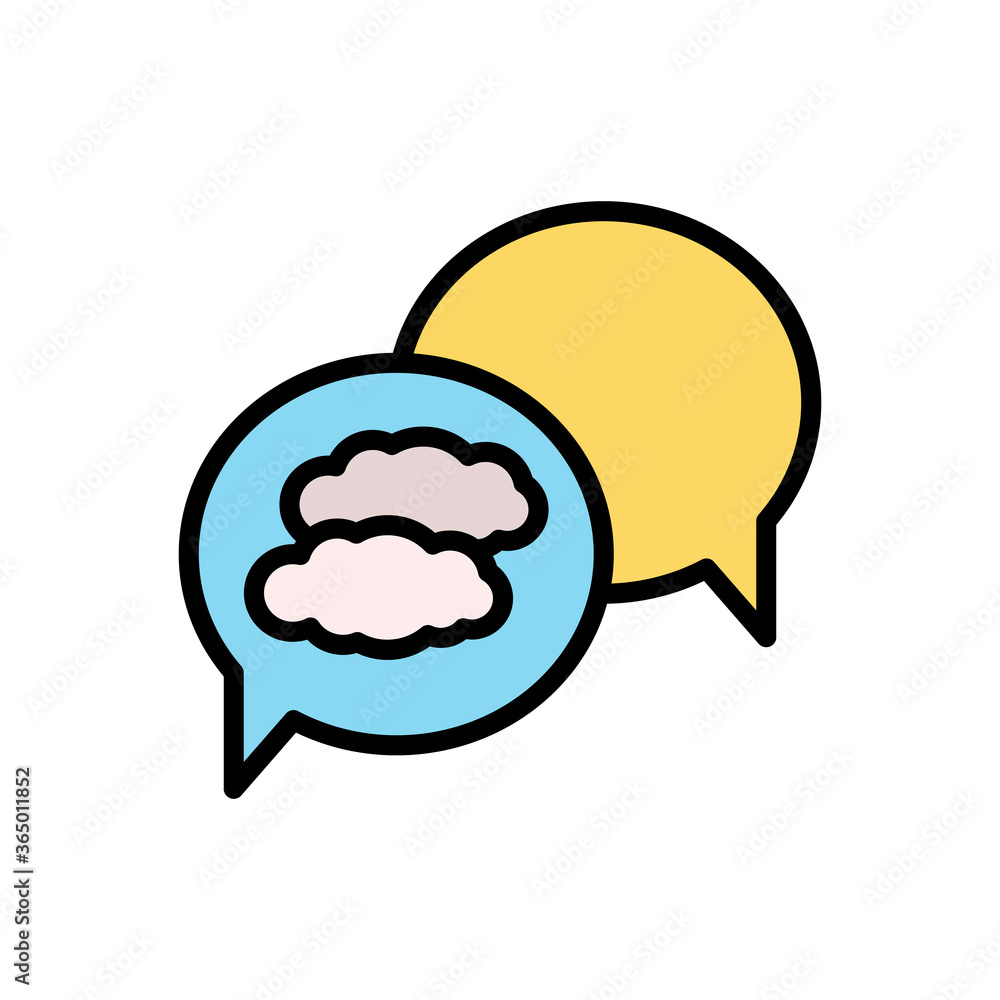 Poster cloud, chat icon. simple color with outline vector elements of forecast icons for ui and ux, website