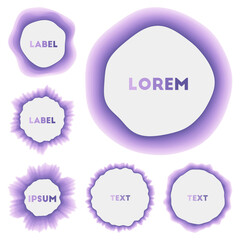 Round badges collection. Appealing circular backgrounds. Artistic vector illustration.