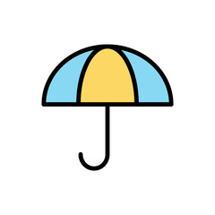 Umbrella, weather icon. Simple color with outline vector elements of forecast icons for ui and ux, website or mobile application
