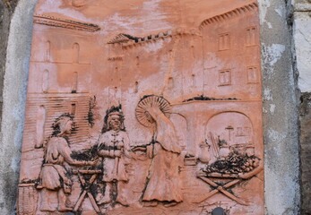 Nicely displayed the story on the street in Tuscany Italy