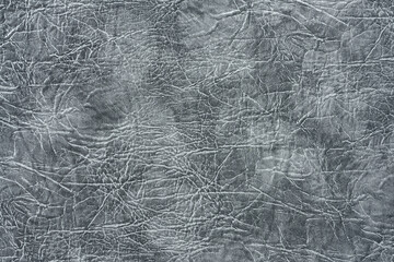 Silver Artificial Leather Texture. Texture background of grey leather