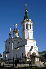 Fototapeta premium St. Nicholas (Nikolskaya) Church. Ussuriysk, Primorsky Krai, Far East, Russia.