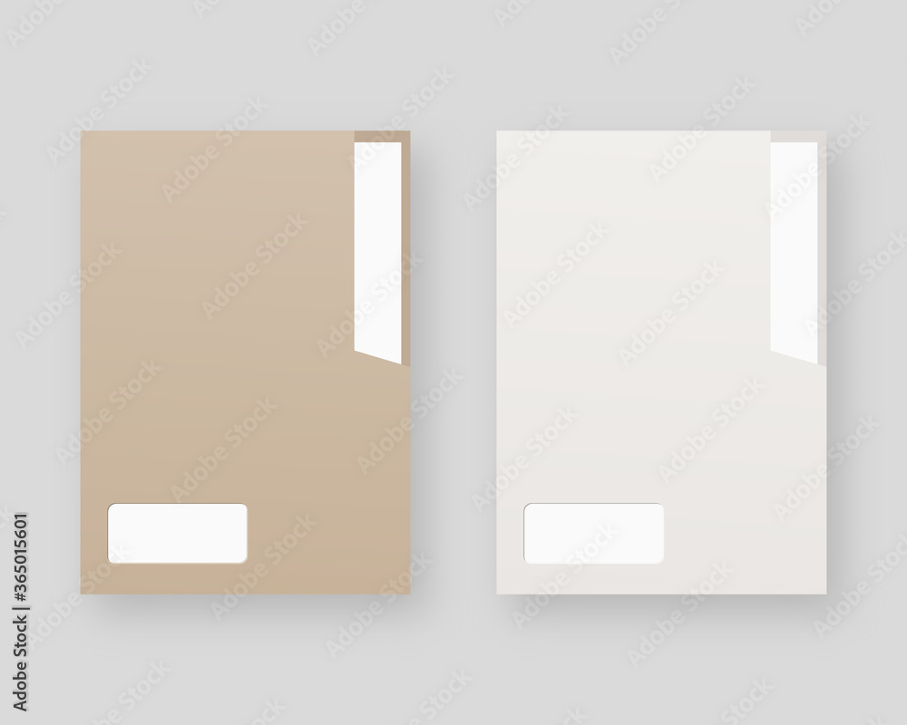 Poster blank paper folder mockup set. paper folder with white paper mockup. corporate identity design. mock