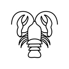 astrology concept, crab symbol of cancer sign, line style