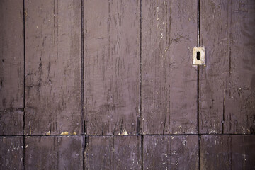 Lock on wooden door