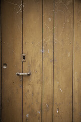Lock on wooden door