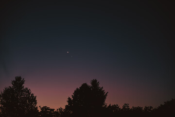 Fototapeta premium hydes constellation and planet venus in the night sky