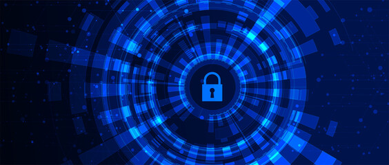 Cybersecurity and information or network protection. Future technology web services for business and internet project