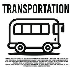 Bus icon vector transport. Bus icon transportation vector illustration logo template
