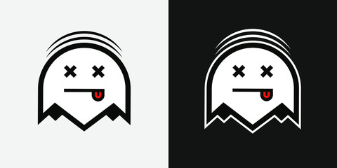 Ghost logo. Flat, clean, vector.