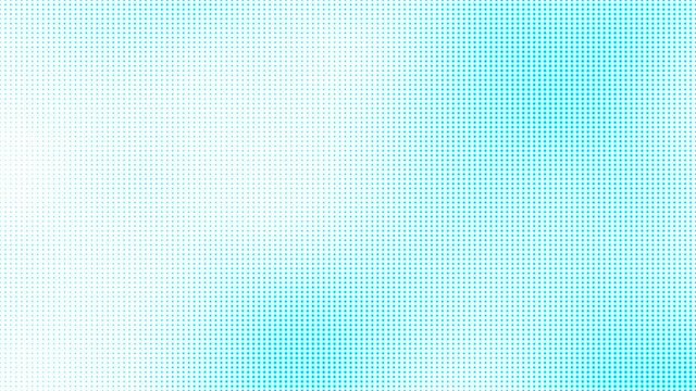 Halftone dot pattern motion background with blue sky and white clouds effect.