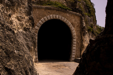 Fototapeta na wymiar Old historic train tunnel 
