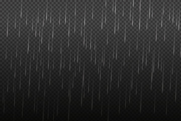 Vector illustration of cool single weather with cloud and heavy fall rain.