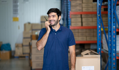 industrial worker man in factory, worker man working in warehouse stock checking. suppervisor team...