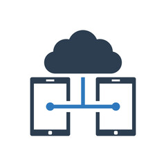 cloud network connection devices icon