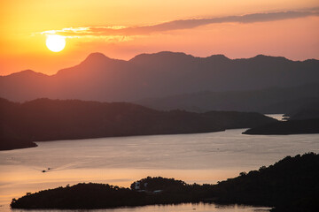sunset on paradise beach