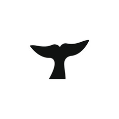 Whale tail icon design isolated on white background. Vector illustration