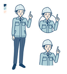 simple work wear man_pointing-hand-sign
