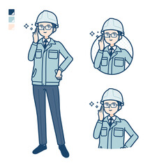 simple work wear man_Wearing-glasses