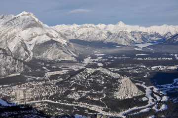 snow covered mountains