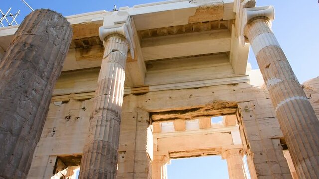 The Propylaea, was the monumental gateway to the Acropolis of Athens