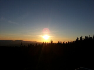 sunset in the mountains