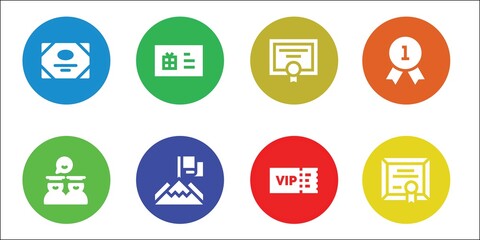 Fototapeta premium certificate icon set