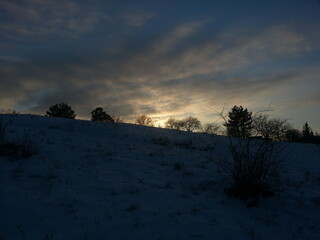sunset in the mountains
