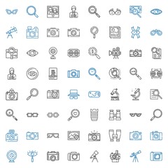 lens icons set