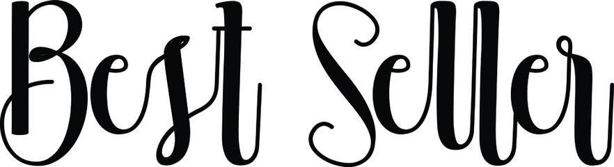 Best Seller Handwritten Font Calligraphy Black Color Text 
on White Background
