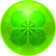 Geometric season sphere / ball / marble: spring.