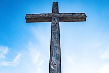 cross on the blue sky